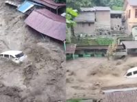 Mobil Hanyut Terbawa Arus Banjir Bandang di Sembahe