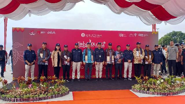 BI Sibolga Berangkatkan Tim Kas Keliling Taripar Danau Toba 2023