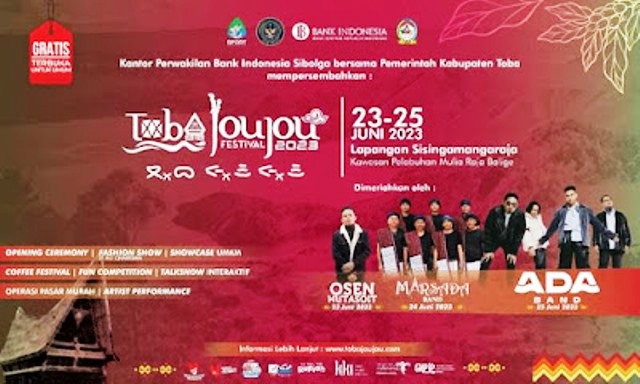 Pemkab Toba dan Bank Indonesia Gelar Toba Joujou Festival Selama 3 Hari di Venue F1H2O Balige