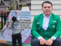Nama Organisasinya Dicatut, Ketua HIMMAH Sibolga-Tapteng Langsung Copot Papan Bunga Dukungan kepada Pj Bupati Sugeng Riyanta