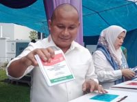 Waket DPRD Sumut Rahmansyah Sibarani Mencoblos di Kampung Halamannya di Barus
