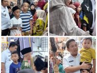 Wali Kota Sibolga Syukri Penarik Bantu Pedagang dengan Ajak Anak Yatim Belanja Baju Lebaran
