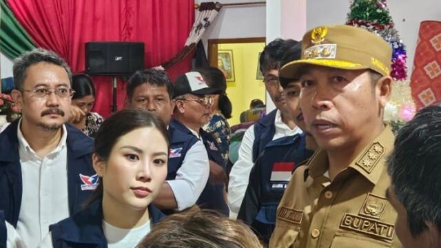 Tinjau Korban Bencana di Tapanuli Utara, Angela Tanoesoedibjo Minta Kader Perindo Bantu Pemulihan Warga